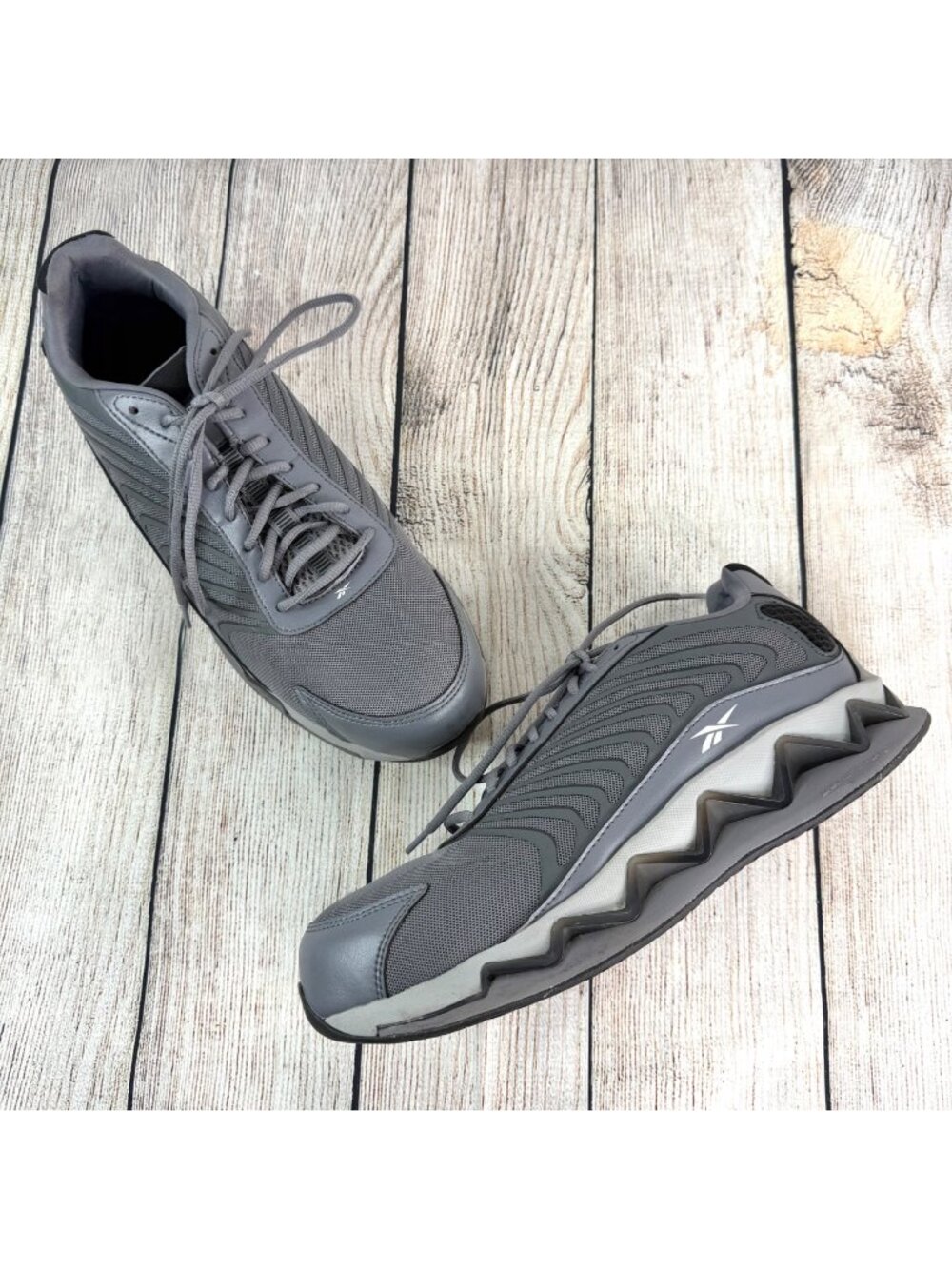 Reebok Mens Zig Elusion Heritage Composite Toe Work Shoes Grey Size 10.5M